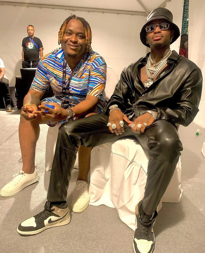 Deejay Mneddy with Diamond Platnumz