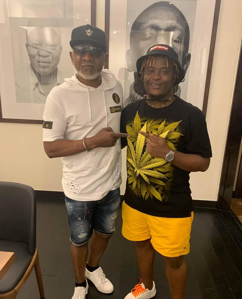 Deejay Mneddy with Awilo Longomba